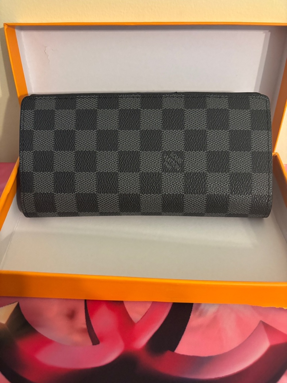 Inspired ) Black Long Bifold Card Wallet